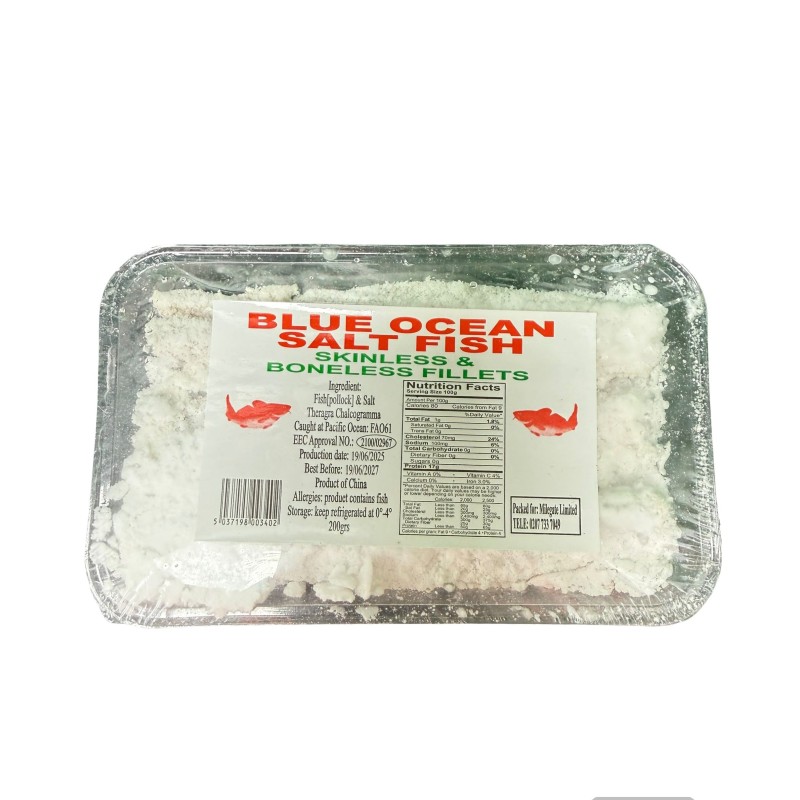 Blue Ocean Salt Fish Skinless & Boneless Fillets 200g